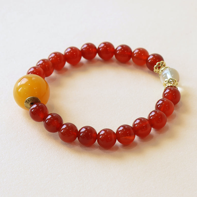 PULSERA DE CLARIDAD DE CRISTAL Y BRASA