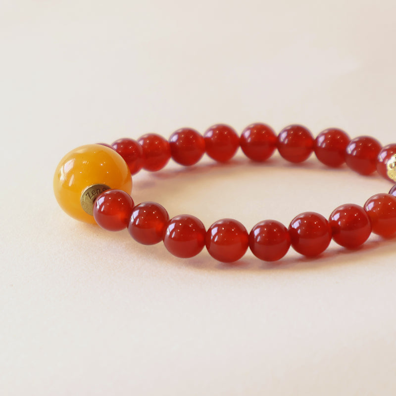 PULSERA DE CLARIDAD DE CRISTAL Y BRASA