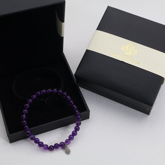 Violet Clarity Amethyst Bracelet – 925 Sterling Silver