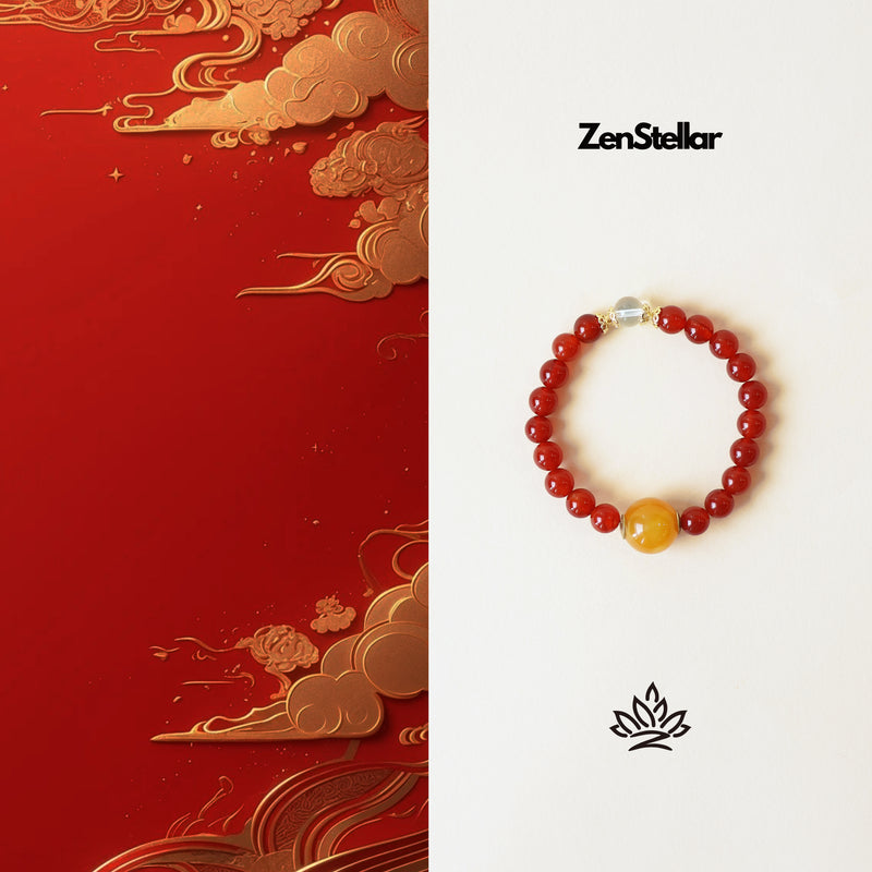 PULSERA DE CLARIDAD DE CRISTAL Y BRASA