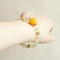 Wearing Solar Glow Citrine AI Companion Bracelet for Everyday Fashion and Lifestyle