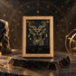 Capricorn zodiac crystal frame with Obsidian chips