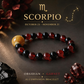Scorpio zodiac crystal bracelet with Obsidian and Garnet AI Companion Core