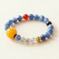 Stellar Flow 8mm Kyanite Moonstone Red Agate Silver Obsidian Crystal Bracelet with NFC Smart Bead