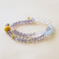 Celestial Flow Amethyst White Crystal Aquamarine Bracelet Product Display