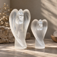 Moroccan selenite guardian angel crystal carvings in small and large sizes