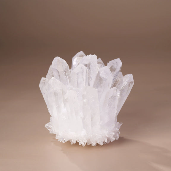White quartz crystal cluster decorative home decor piece