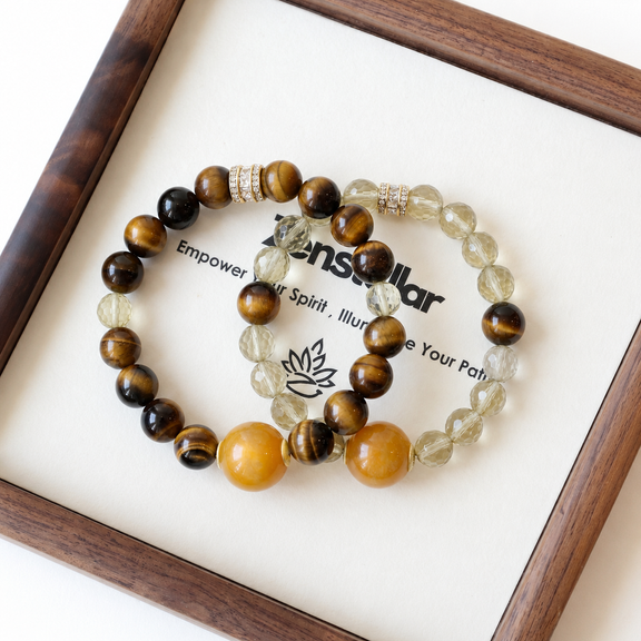 Heartbond crystal couple bracelet gift style with premium gemstone details
