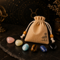 Taurus zodiac crystal set with natural stones and drawstring pouch