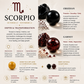 Obsidian and Garnet crystals used in Scorpio zodiac bracelet design