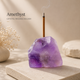 Amethyst natural raw crystal incense holder
