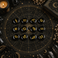 Obsidian 12 zodiac crystal stones set