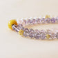 Celestial Flow Amethyst White Crystal Aquamarine Bracelet Close Up Detail