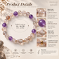 Black Gold Super Seven and Amethyst bracelet materials and size details