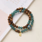 Water Five Elements bracelet with Qinan agarwood and Blue-Water Jadeite