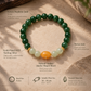 Green Nephrite Jade and Amber bracelet materials and size details