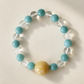 Virgo Amazonite and Clear Quartz crystal bracelet product showcase