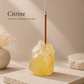 Citrine natural raw crystal incense holder