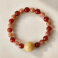Aries Red Agate and Sunstone crystal bracelet product showcase