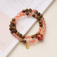 Fire Five Elements bracelet with Qinan agarwood and Cherry Red Nanhong Agate