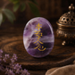 Amethyst Hon Sha Ze Sho Nen Reiki symbol stone with gold engraving