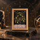 Cancer zodiac crystal frame with Rose Quartz chips