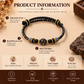 Black Obsidian braided bracelet size and product details
