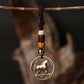 Horse Chinese Zodiac brass keychain