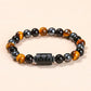 Leo Tiger’s Eye and black hematite zodiac bracelet