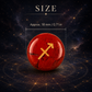 Zodiac crystal stone size approximately 18 mm