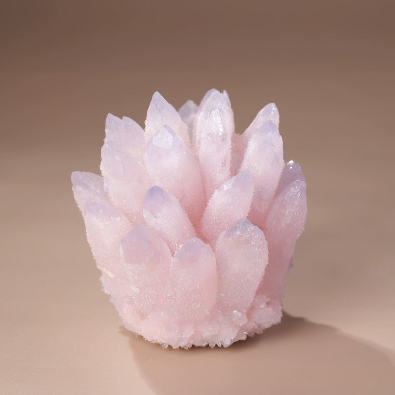 Pink purple quartz crystal cluster decorative home decor piece
