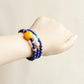 Star Dream bracelet worn on wrist showing natural lapis lazuli beads and stylish everyday crystal jewelry design