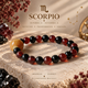 Scorpio zodiac crystal bracelet with Obsidian and Garnet AI Companion Core