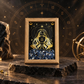 Virgo zodiac crystal frame with Blue Vein Stone chips