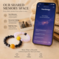 Shadow Bloom couple bracelet set showing AI Shared Memory Space for saving relationship memories and meaningful moments together