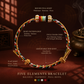 Five Elements bracelet traditional knot and braided cord details