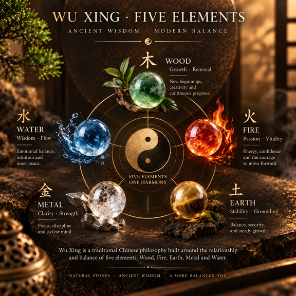 Wu Xing Five Elements guide to Wood Fire Earth Metal and Water