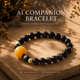 Starry Shield Silver Obsidian protection crystal bracelet with AI companion experience