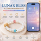 LUNAR BLISS AI Companion Bracelet with Moonstone Strawberry Quartz and Blue Chalcedony NFC Smart Crystal Jewelry