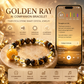 Golden Ray AI Companion Bracelet with Tiger Eye and Citrine beads featuring NFC smart interaction and personalized AI guidance