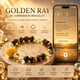 Golden Ray AI Companion Bracelet with Tiger Eye and Citrine beads featuring NFC smart interaction and personalized AI guidance