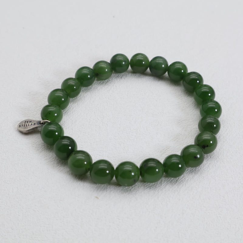 Evergreen Harmony Jade Bracelet – 925 Sterling Silver