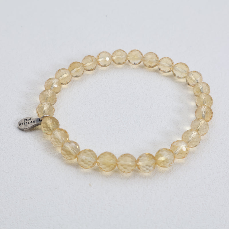 Golden Radiance Facettiertes Citrin-Armband – 925 Sterlingsilber