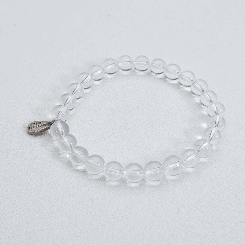 Pure Light Clear Quartz Bracelet – 925 Sterling Silver