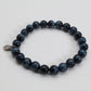 Mitternachtsfokus Blaues Tigerauge Armband – 925 Sterlingsilber