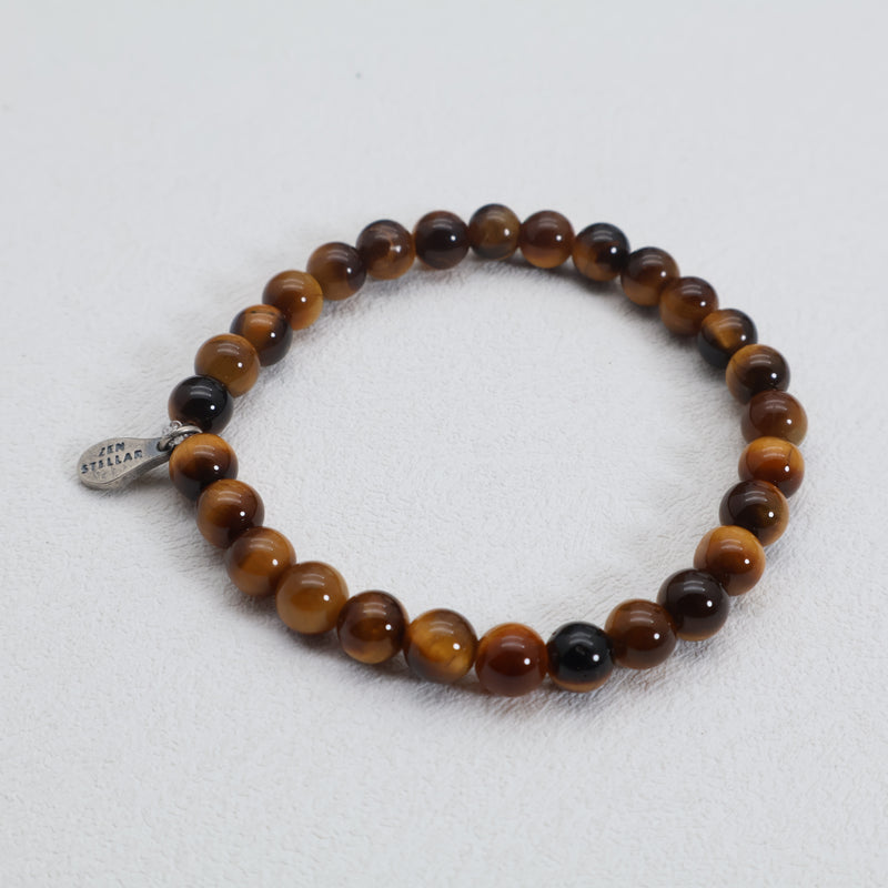 Bracciale in Occhio di Tigre Coraggio Dorato – Argento Sterling 925