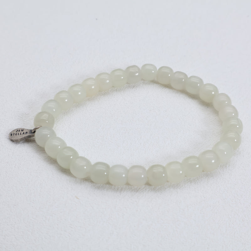 Pure Serenity Hetian Jade Armband – 925 Sterlingsilber