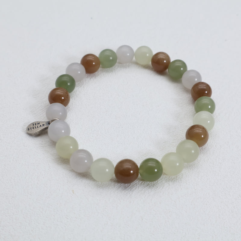 Earth Harmony Jade Bracelet – 925 Sterling Silver