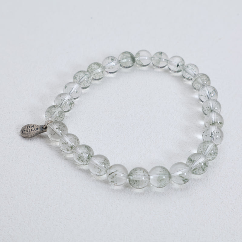 Bracciale Quarzo Fantasma Verde Foresta Nascosta – Argento Sterling 925