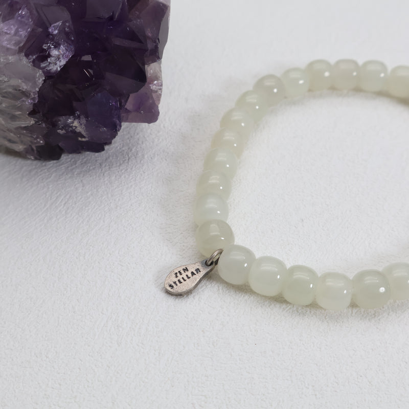 Pure Serenity Hetian Jade Armband – 925 Sterlingsilber